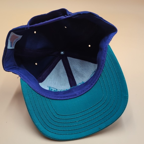 Vtg Purple Teal " Make It‎ A Bud Light" Hat One Size Fits All USA Snapback NWOT - Picture 11 of 13